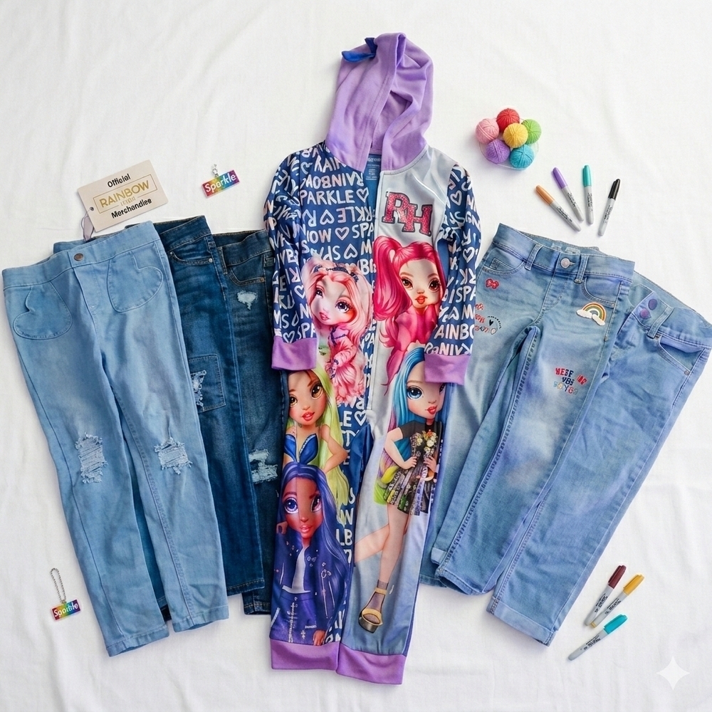 Kids Ultimate Girly Pack - Rainbow High Onezy - 5 Pairs Of Cool😎JaEnS - Size 6